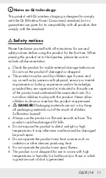 Preview for 11 page of Tronic 388710 2101 Operation And Safety Notes