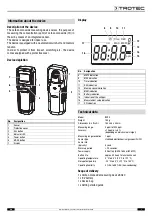 Preview for 3 page of Trotec BG20 Operating Manual