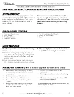 Preview for 6 page of True Manufacturing Company TCGDZ-50 Installation Manual