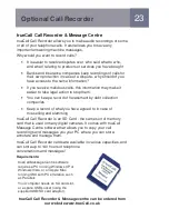 Preview for 23 page of trueCall Telephone Sytem Unit Getting Started Manual