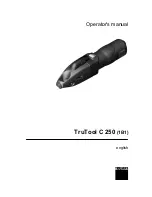 Preview for 1 page of Trumpf TruTool C 250 (1B1) Operator'S Manual