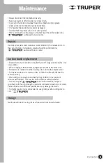 Preview for 9 page of Truper 101526 Manual