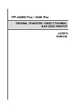 Preview for 1 page of TSC 342M Plus User Manual