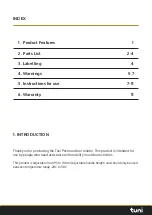 Preview for 2 page of Tuni Prism WA01072 User Manual