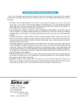 Preview for 13 page of Turbo Air TCDD-36-2H Installation And Operation Manual