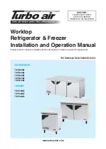 Preview for 1 page of Turbo Air TWF-28SD Installation And Operation Manual