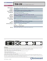 Preview for 2 page of Turbosound TSW-218 Specifications