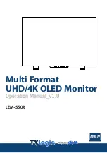 Preview for 1 page of TV Logic LEM-550R Operation Manual