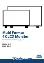 Preview for 1 page of TV Logic LUM-430M Operation Manual