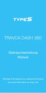 Preview for 1 page of TypeS TravCa Dash 360 Manual