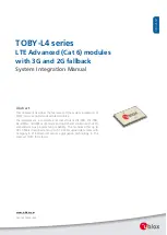 Preview for 1 page of u-blox TOBY-L4 Series System Integration Manual