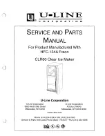 Preview for 1 page of U-Line CLR6O Service And Parts Manual