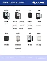 Preview for 1 page of U-Line ICEMAKER Series Installation Manual