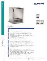 Preview for 1 page of U-Line SS1095 Features And Specifications