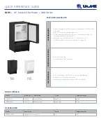 Preview for 1 page of U-Line U-BI95B-00A Quick Reference Manual