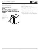 Preview for 10 page of U-Line UHRI124BS01A Quick Start Manual