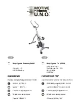 Preview for 24 page of U.N.O MOTIVE FITNESS X-Speed Assembly & User Manual