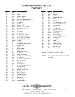 Preview for 8 page of U.S. Products Cobra-H3 Operator'S Manual