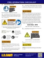 Preview for 6 page of U.S.SAWS MC-45 Operating Manual