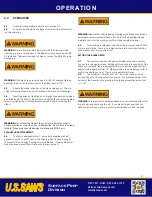 Preview for 9 page of U.S.SAWS MC-45 Operating Manual