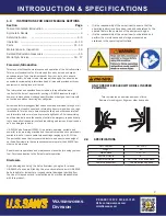 Preview for 2 page of U.S.SAWS Valve Exerciser Operating Manual