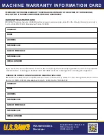 Preview for 17 page of U.S.SAWS Valve Exerciser Operating Manual