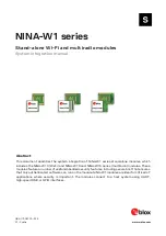 Preview for 1 page of Ublox NINA-W1 Series System Integration Manual