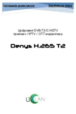 Preview for 10 page of Uclan Denys H.265 T2 User Manual