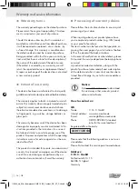 Preview for 34 page of ULTIMATE SPEED 113044 Operation And Safety Notes