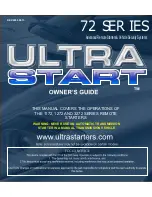 Ultra Start 72 SERIES 1272 Owner'S Manual preview