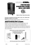 Preview for 1 page of UltraCOOL CP35 Use & Care Manual