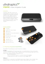 Preview for 1 page of Ultrahaptics STRATOS Inspire Integration Manual