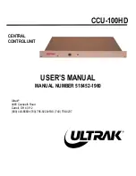 Ultrak CCU-100HD User Manual preview