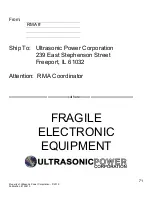 Preview for 71 page of Ultrasonic Sonic Touch II User Manual