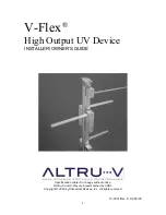 UltraViolet Devices High Output UV Device V-Flex Installation  & Owners Manual preview