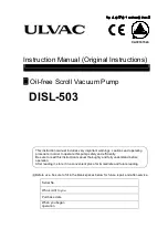 Ulvac DISL-503 Instruction Manual preview