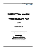 Ulvac UTM300B Instruction Manual preview