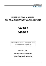 Ulvac VD151 Instruction Manual preview