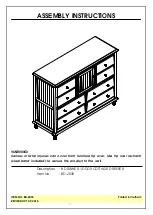 Preview for 1 page of Unfinished Furniture of Wilmington BD-2038 Assembly Instructions Manual