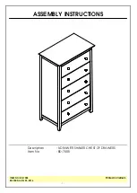 Unfinished Furniture of Wilmington BD-7005 Assembly Instructions preview