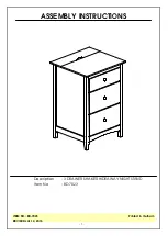 Unfinished Furniture of Wilmington BD-7023 Assembly Instructions preview