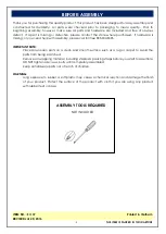 Preview for 2 page of Unfinished Furniture of Wilmington CANYON SV-37 Assembly Instructions Manual