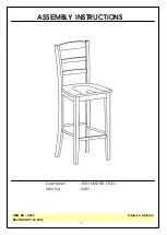 Unfinished Furniture of Wilmington MADRID S-403 Assembly Instructions preview