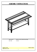 Unfinished Furniture of Wilmington OT-62S Assembly Instructions preview