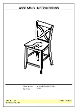 Preview for 1 page of Unfinished Furniture of Wilmington S-142 Assembly Instructions