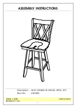 Preview for 1 page of Unfinished Furniture of Wilmington S-203SW Assembly Instructions