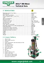 Preview for 21 page of unGer HiFlo RO-Mobil Installation & Operating Instructions Manual