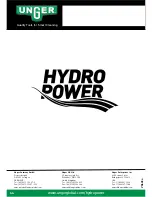 Preview for 44 page of unGer Hydro Power DI12 Series Installation & Operating Instructions Manual