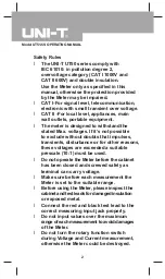 Preview for 2 page of UNI-T UT-50 Series Operating Manual