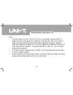 Preview for 22 page of UNI-T UT33A Operating Manual